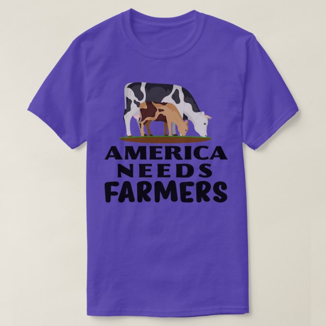 Farming Design America Needs Farmers  T-Shirt (Design vorne)