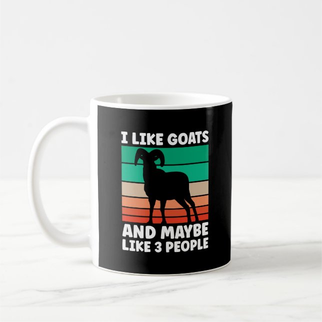 Farming Goat Lover, I Like Goats and Maybe 3 Peopl Kaffeetasse (Links)
