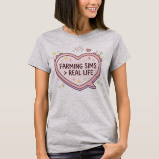 Farming Sims besser als im echten Leben Konsole T-Shirt