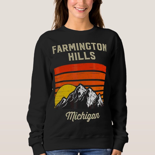 Farmington Hills Michigan Heimat City Staat Usa Sweatshirt (Vorderseite)