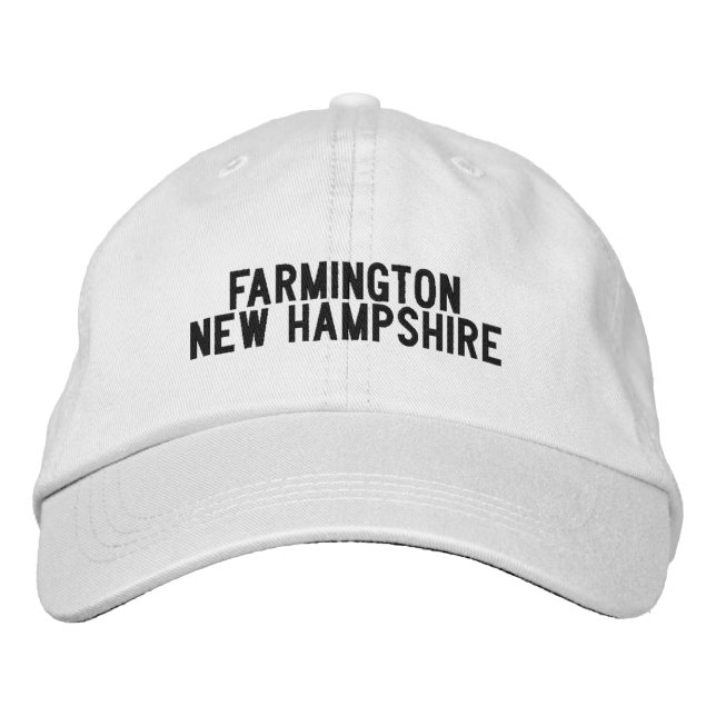 Farmington New Hampshire Hat Bestickte Baseballkappe (Vorderseite)