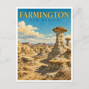 Farmington New Mexico Bisti Badlands GeoSaga Postkarte