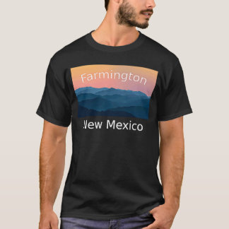 Farmington New Mexico Mountain Sonnenuntergang Hei T-Shirt