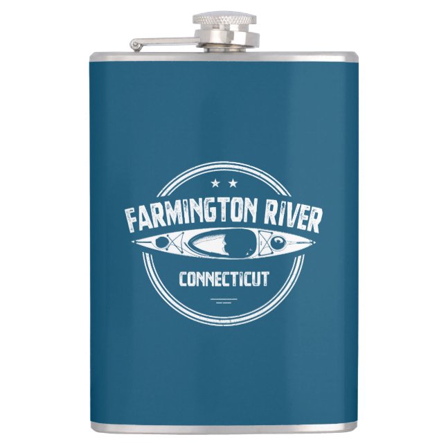 Farmington River Connecticut Kayaking Flachmann (Vorderseite)