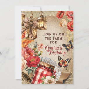 Farmland Chic Party Einladung