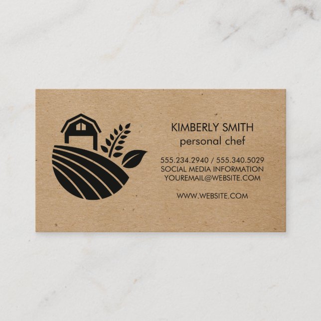 Farmland Icon Business Card Visitenkarte (Vorderseite)