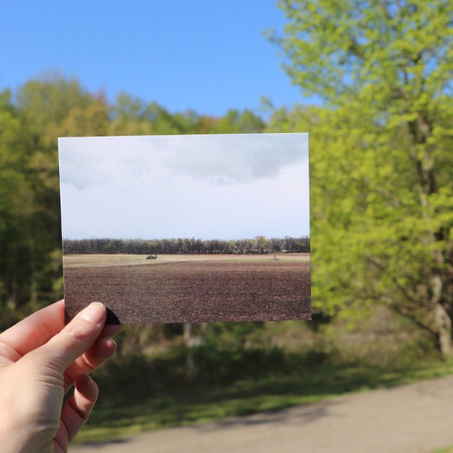 Farmland Midwest Sky - Landschaftsbäume im mittler Postkarte (Von Creator hochgeladen)