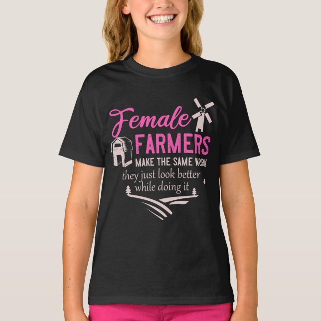 Farmmädchen Bauer Rancher Daughter T-Shirt (Vorderseite)