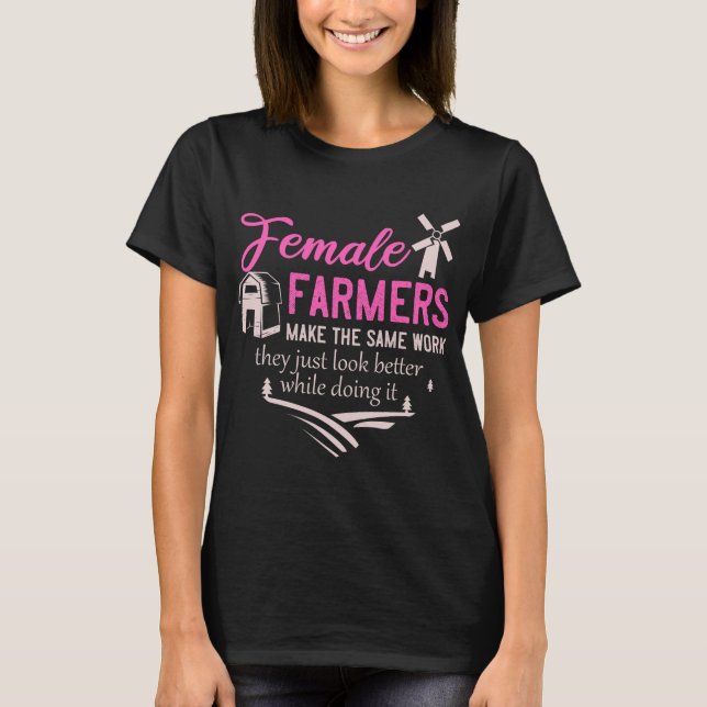 Farmmädchen Bauer Rancher Daughter T-Shirt (Vorderseite)
