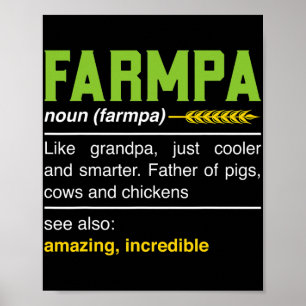 Farmpa Lustige Landwirtschaft Bauer Opa Definition Poster