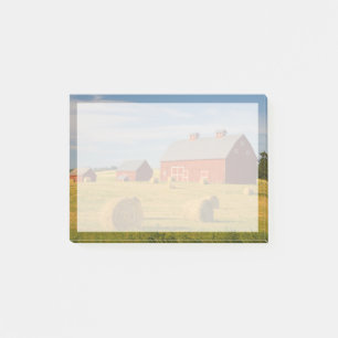 Farms Red Barns   Near Hay Bales Post-it Klebezettel
