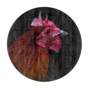 Farms Rooster Head Shot Schneidebrett