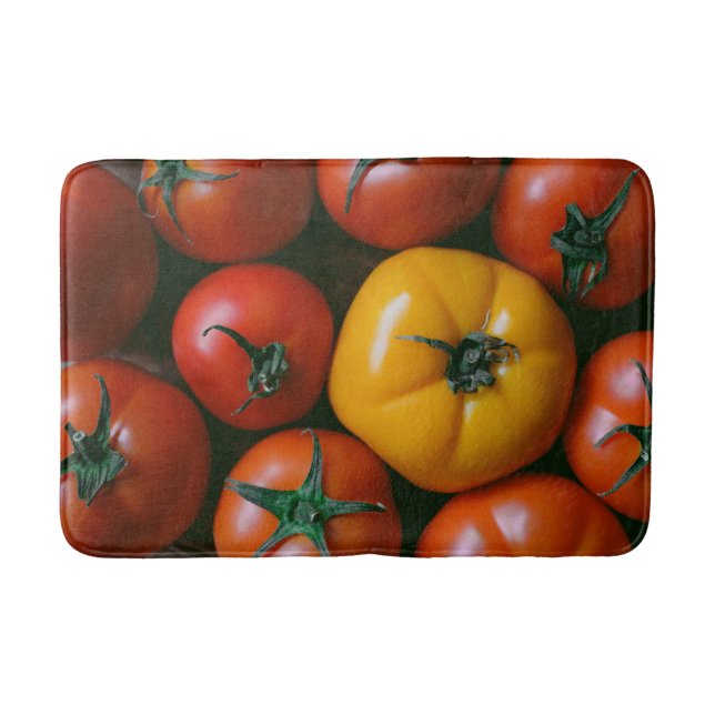 Farms Shiny Red & Yellow Tomatoes Badematte (Vorderseite)
