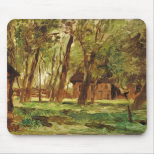Farmstead unter Bäumen Mousepad