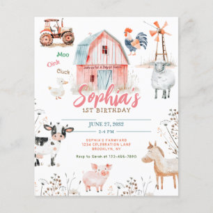 Farmtastic Barnyard Animals Kindergeburtstag