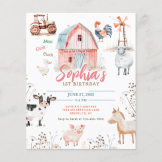 Farmtastic Barnyard Animals Kindergeburtstag