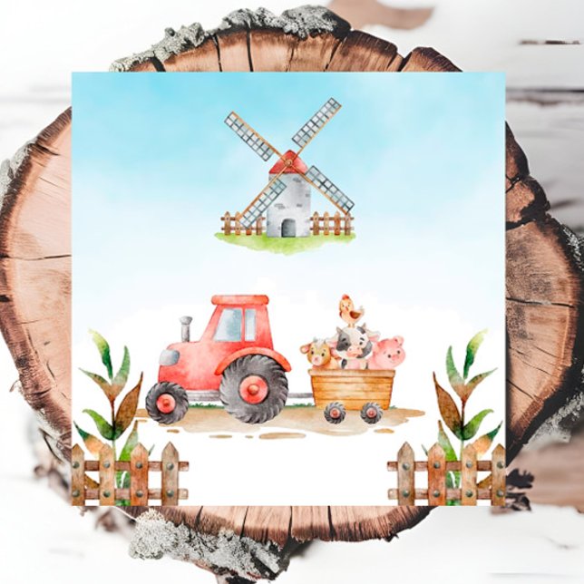 Farmtiere Geschlecht Neutra Geburtstagspartei Serviette (Von Creator hochgeladen)