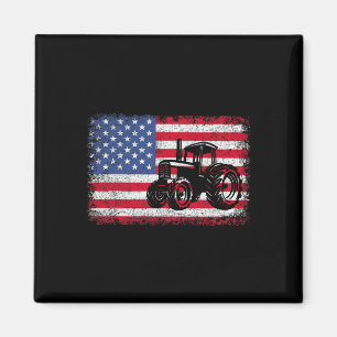 Farmtraktoren USA-Flagge Patriotisches Landwirtsch Magnet
