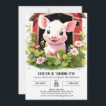 Farmyard Friends Piglet's Boho Girl Birthday Einladung<br><div class="desc">Kommen Sie zu den Farmyard Friends und feiern Sie das knusprige Fest beim Piglet's Boho Girl zum Geburtstag! Diese Einladung ist nicht nur eine Karte, sondern eine Einladung zu einem Bauernhof, wo sich wunderbare Ferkel und ihre Freunde in lebendigen Farben und böhmischem Charme versammeln und so ein Geburtstagserlebnis versprechen, so...</div>