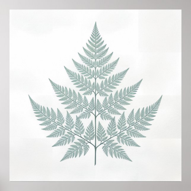 Farn Botanischer Druck Poster (Vorne)