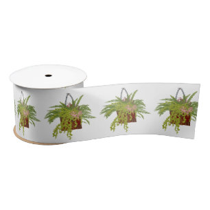 Farn Efeu Hängepflanze Botanische Illustrationskun Satinband