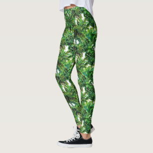 Farn-Farn-Farn-Wald-Fallmuster Leggings
