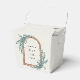 Farn Grün Holzbogen Hochzeit Geschenkschachtel