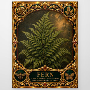 Farn, Juwelen-Erbstück Kunst Postkarte