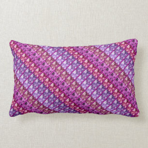 Farn-Kunst/Foto Diag Streifen-Blau/Purpl Lendenkissen