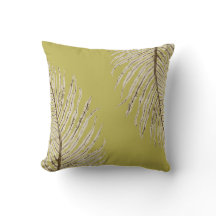 Farnblatt-Lime-Grün-Beige-Braun