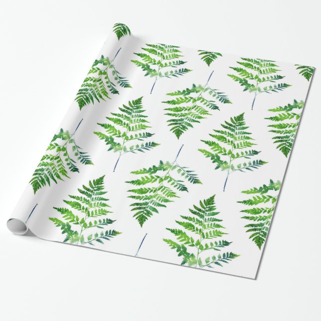 Farnblätter-Muster Geschenkpapier (Ungerollt)