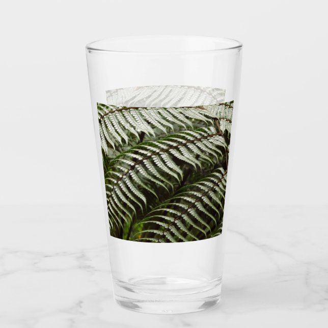 Farnwedel II Dunkelgrüne Natur Glas (Vorderseite)