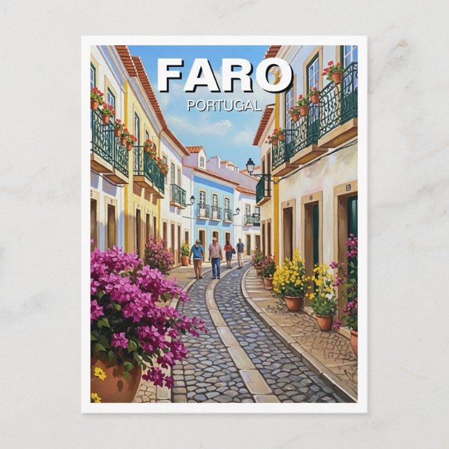 Faro Algarve Postkarte (Vorderseite)
