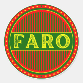 Faro City Pride Emblem – Portugiesische Identität Runder Aufkleber