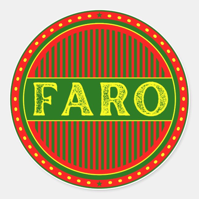 Faro City Pride Emblem – Portugiesische Identität Runder Aufkleber (Vorderseite)