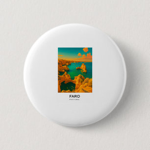 Faro - Portugal Reiseplakat Button
