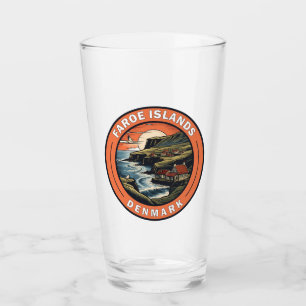 Färöer Dänemark Reisen Kunst Abzeichen Glas