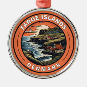 Färöer Dänemark Reisen Kunst Abzeichen Ornament Aus Metall