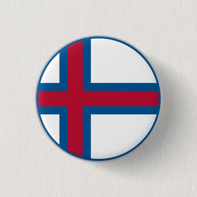 Färöer-Flagge Button (Vorderseite)