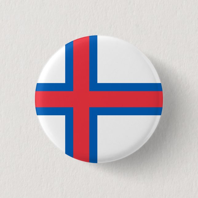 Färöer-Flagge Button (Vorderseite)