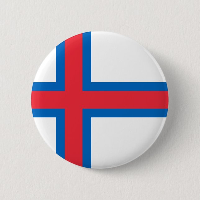 Färöer-Flagge Button (Vorderseite)
