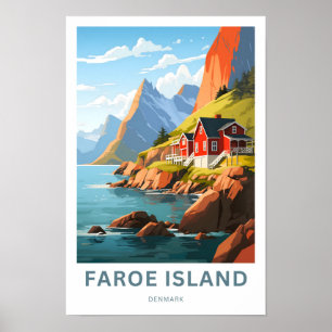 Färöer Insel Dänemark Reisedrucke Poster