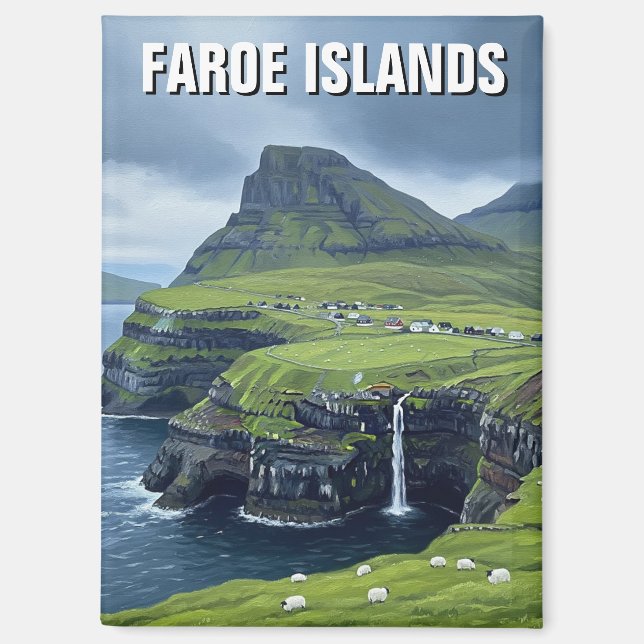 Färöer Inseln Dänemark Reise Magnet (Vorderseite)