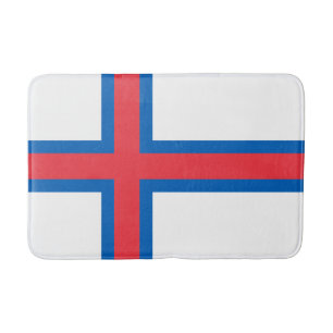 Färöer-Inseln-Flagge Badematte