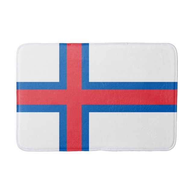 Färöer-Inseln-Flagge Badematte (Vorderseite)