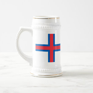 Färöer-Inseln-Flagge Bierglas