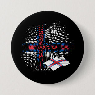Färöer-Inseln-Flagge Button