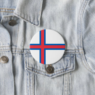 Färöer-Inseln-Flagge Button