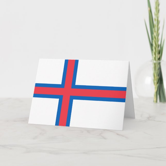 Färöer-Inseln-Flagge Dankeskarte (Vorderseite)