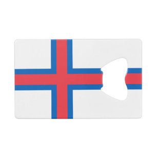 Färöer-Inseln-Flagge Geldbeutel Flaschenöffner